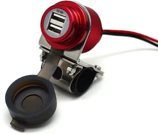 Cliff Top 4A 20W USB-Ladegerät für Motorräder aus Aluminium, mit magnetischem Netzschalter, strapazierfähig, wasserdicht für 7/8-Zoll-, 1-Zoll-Lenker an ATV/UTV – verhindert das Entladen der Batterie