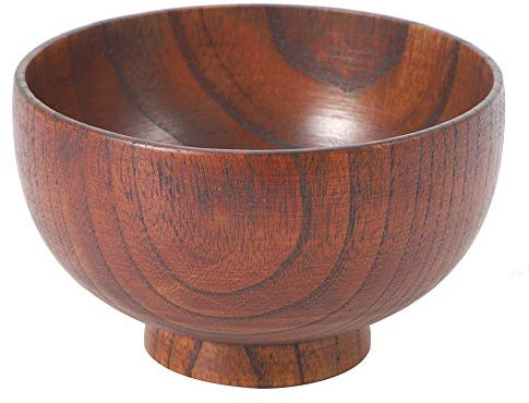 Bol à salade en bois, bols à jujube faits à la main salade de dessert soupe aux fruits snack céréales de riz pâtes aux noix bols à biscuits bols de service décoration de cuisine à la maison(M 12cm)