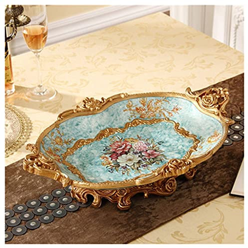 Fruit and Vegetable Basket Living Room Fruit Bowl Snack Storage Bowl Large Capacity Fruit Plate Creative Fruit Plate Retro Style Decorative Fruit Bowl Storage Rack (Color : D)