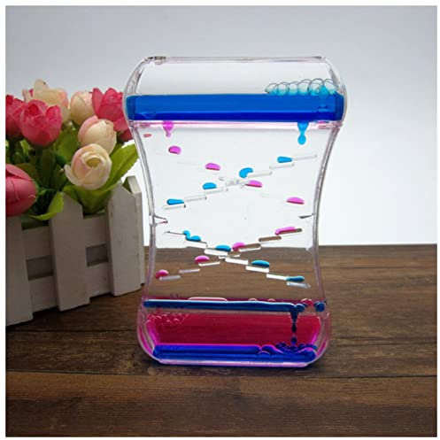 Sablier Sablier liquide dynamique avec jouet de décompression d'huile avec 2 couleurs ornement d'huile coulant for accessoires de décoration de soulagement du stress de bureau Sablier Magnétique ( Siz