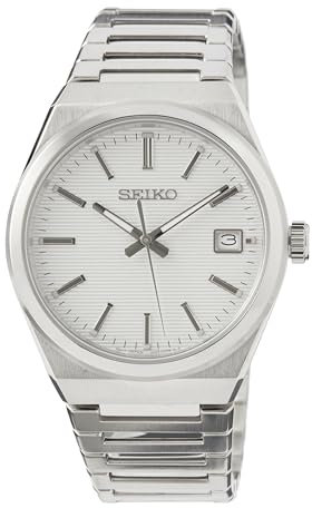 Seiko Herren Uhr Quarz mit Edelstahlband SUR553P1