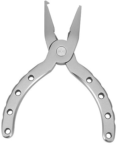 Mipcase Pince De Pêche Multifonction en Aluminium, Ciseaux Coupe-Ligne Tressé, Mini Portable, Ouvre-Anneau Fendu Intégré, Outil Léger pour Matériel De Pêche Sportive