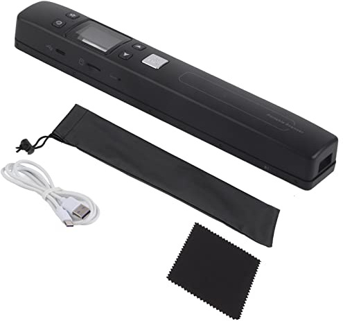 KIMISS Tragbarer Dokumentenscanner, JPEG PDF Größe 300 600 1050DPI Zauberstab Handheld Büroprodukte Elektronik Scanner Zubehör Scanner WiFi Monochromatischer Farbmodus für Fotoskript