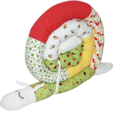 Bettschlange/Bettschnecke XXL *** Länge 300cm**Stillkissen, Seitenschläferkissen**(Marienkäfer mit Schwanzspitze)