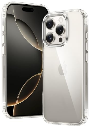 FNTCASE for iPhone 16 Pro Case: iPhone 16 Pro Phone Clear Case Military Grade Drop Protection Anti Yellowing Cell Phone Cover - Rugged Shockproof Protective Bumper Transparent Cases(Clear)