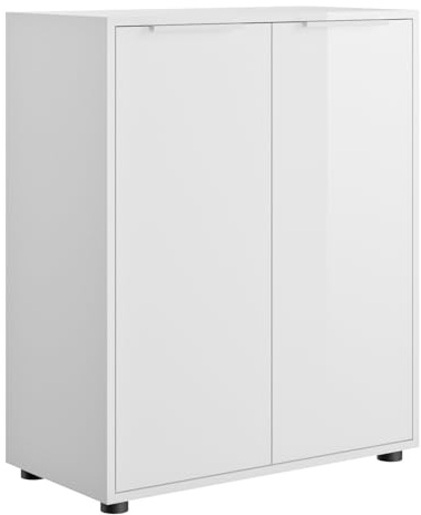 Toto Piccinni Mobile Contenitore Base Multiuso 2 Ante (Bianco Lucido)