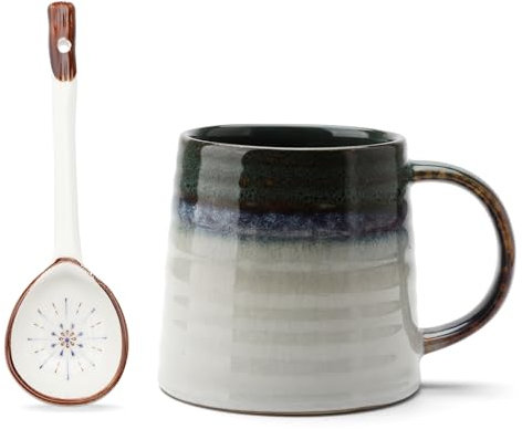 APOMOONS Coffee Mug, 450ml Ceramics Coffee Cup, 15.2 oz Stoneware Coffee Mugs,Tea Mugs, Porcelain Coffee Mug, Cappuccino Cups,Hot Chocolate Cocoa or Hot Tea Cups for Office and Home, Gift and Present