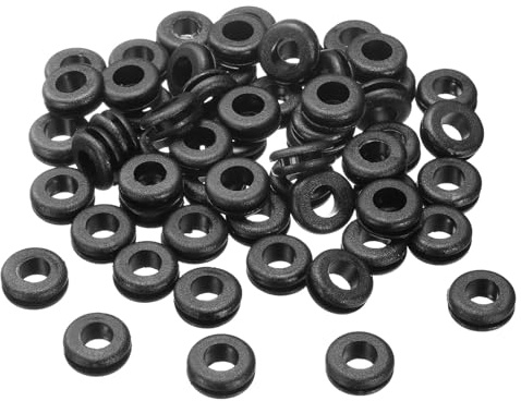 sourcing map 30Pcs Rubber Grommets 5/16 ID, 2/5 Drill Hole, Firewall Grommet Automotive Rubber Hole Eyelet Ring Gasket for Wire Cable Hose Protection, Metal Electric Box, (8x10mm, Black)
