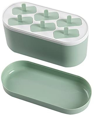 GSHUPIOU El molde de hielo creativo DIY se puede reutilizar Molde rectangular ovalado for helado casero Moldes for paletas Molde for helado casero Molde for hacer paletas de hielo Bandeja for hielo