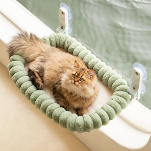 EDAGNY Stilvoll Katzen Hängematte Fenster Faltbar Wendebezug Stabiles 18kg
