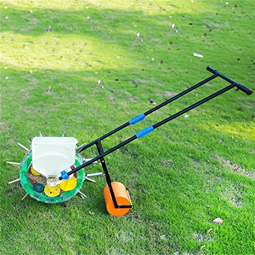 JYHHGDS Portable Hand Push Gardening Seeder Tools, Manual Seeder Handheld Seeding Machine Multi-Function Corn Cotton Soybean Peanut Precision Planter Garden Agricultural Seeds Dispenser,8 Mouths