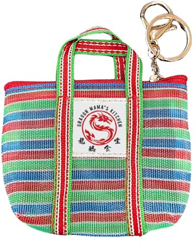 DRAGON MAMA'S KITCHEN Mini Jia Zhi Bag Keychain – Tradizionale borsa a rete taiwanese | portamonete, porta carte, piccolo organizer per piccoli oggetti essenziali