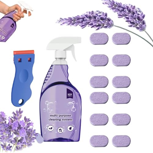Clean Spray Backofenreiniger,Clean Spray Für BacköFen, Allzweck Grillreiniger zur Sofortigen Fleckenentfernung, Bottle for Home, Kitchen, Bathroom. (1pc+12pc)