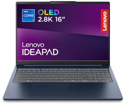 Lenovo IdeaPad Slim 5 Gen 10 - Ordenador Portátil 16 OLED 2.8K (Intel Core i7-13620H, Graficos Intel UHD, 24 GB RAM, 1TB SSD, Wi-Fi 6, Win 11 Home, Office Trial) Teclado QWERTY Español- Azul