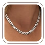 SLOONG Silberkette Damen 925 Ohne Anhänger Wasserfest Panzerkette Edelstahl Kette Silber Halskette Damen Silber 925 Schmuck Geschenk für Frauen 45cm