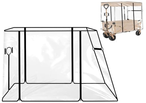 ASSRECT Parapioggia per Carrello Universale, Copertura Impermeabile in EVA Traspirante con Cerniere, Accessorio per Carrelli Pieghevoli con Tetto, Passeggino Universale