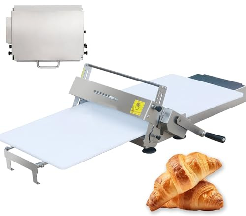 Handvevad Degarkare, Degvals Rostfritt StåL Bakverksmaskin 0,08-0,9 Press Tjocklek Manuell Krispigare för Fondant, Croissanter, Pizza Och SmöRdeg A300