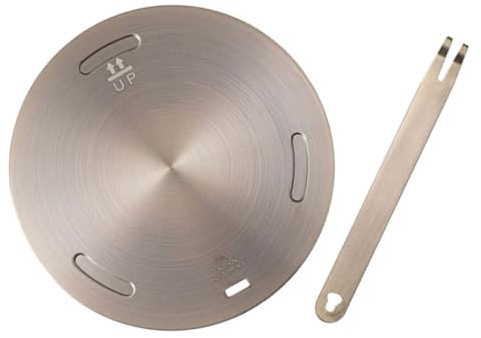 Gatuida Diffuseur de Chaleur Plaque D'adaptation 28cm en Acier Inoxydable 304 Conducteur Thermique Multifonction pour Cuisinière Induction et Gaz la Cuisine Professionnelle Cuisine