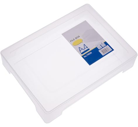 DEARMAMY Scatola Porta Documenti Trasparente in Plastica Leggera Organizer Cartelline Ufficio Contenitore Raccoglitore Documenti e File Folder per Casa e Studio