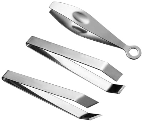 GANAZONO 3 pièces Pinces à Épiler Inox Ergonomiques Pince Dépilatoire pour Plumer Volailles Retirer Poils de Porc et Arêtes de Poisson Outil Cuisine Pratique