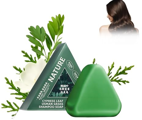 Nature Triangle Shampoo Bar, Natural Plant-Based Solitt schampo, Rich Lather, Travel-Friendly för alla hårtyper, Gentle on Hair & Scalp (1 st)