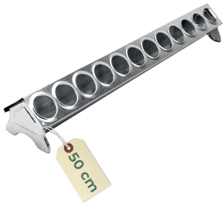 Futtertrog Metall Küken Futterautomat Hühner Zubehör Kükenfutter Automat Futterspender Küken Loch Hühner Futtertrog Lochgitter 50 cm