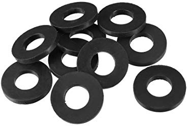 sourcing map 10 Stück Gummi Unterlegscheiben 24 mm Außendurchm. 3 mm Dicke | 12 mm Innendurchm., für Wasserschlauch Wasserhahn