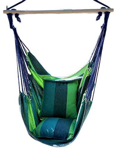 NANANA Hängematte Kinderhängesessel, Hängestuhl Hängeschaukel mit 2 Kissen, 100X120 cm Bis 150 Kg