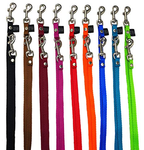 elropet Hundeleine kleine Hunde Mini Doppelleine 3/4/5-fach verstellbar 2m - 5m 10mm (2m 3-Fach verstellbar, orange)