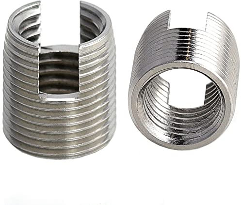 OPIOL QUALITY® Gewindeeinsätze mit Schneidschlitz M12 aus Edelstahl A2 V2A (1 Stück) Selbstschneidende Gewindereperatur Gewindereduzierung Gewindeadapter