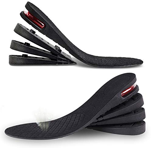 Rtdep Schuheinlagen Erhöhung 4 Lagige Invisible Height Increase Insoles Erhöht Einlegesohle für Männer Frauen Verstellbare Einlagen Schuhe Größer Werden -9CM