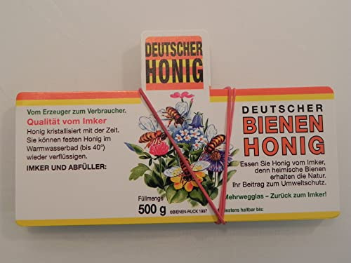 Generisch 2x100 STK. Etiketten 500g Frühtracht/Blütenhonig naßklebend Imkerei Imker Honigglasetiketten Honigetiketten