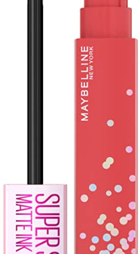 Maybelline New York Matte Ink Birthday Collection, mattes Finish, lange Haltbarkeit bis 16H, überträgt nicht, Farbton 400 Show Runner