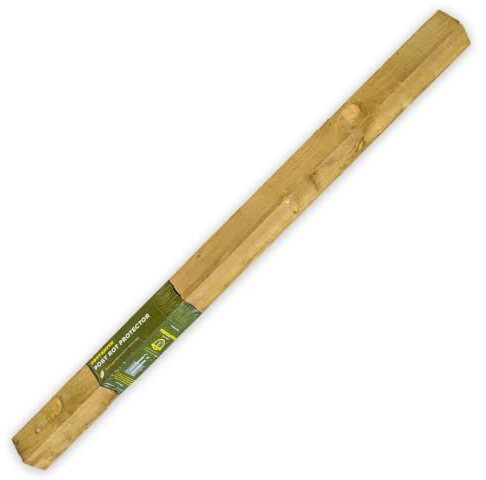 Postsaver Rot Protected Wood Fence Post 3x3 | Pressure-Treated Timber Post for Gardening | Decay-Protected with Postsaver Dual-Layer Rot Protector | 20-Year Guarantee (8 Foot | 2.4 Meters)