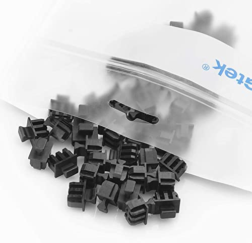 SFP SFP+ dammskydd, dammskydd för SFP SFP+-port, fiberoptiska dammskydd, portskydd för strömbrytare/nätverkskort/router/mediakonverterare, PVC, 50-pack