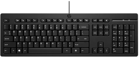 battery_king HP 125 Wired Keyboard - Swedish 125 Wired Keyboard, Full-Size, W126185894 (125 Wired Keyboard, Full-Size (100%), USB, Membrane, Black)