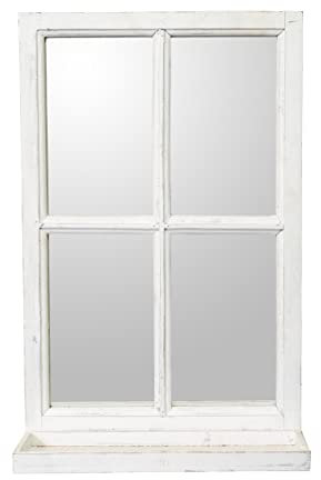 Blümelhuber Specchio da parete decorativo vintage in stile rustico con specchio e ripiano per appendere o appoggiare – Specchio per il trucco – decorazione boho