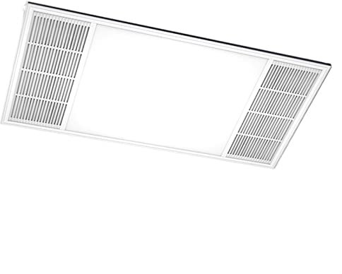 Exhaust Fan Ultra-thin Ceiling Ventilation Fan Lighting Combo, Rectangular High-power Exhaust Fan with LED Lights, Powerful Low-noise Bathroom Exhaust Fan Vent Fan ( Color : Gold , Size : 300*600 inte