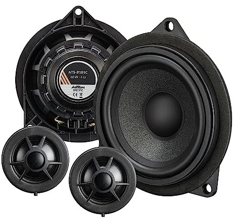 AXTON ATS-B101C – 2-Wege 10 cm Komponenten System, Autolautsprecher kompatibel mit BMW Fahrzeugen, 60 W RMS, 1 Paar