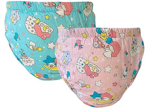 Kann wiederverwendet werden Dauerwaschbar Erwachsene Baby Töpfchen Windel Trainingsunterwäsche ABDL Inkontinenz Wasserdichte Trainingsinkontinenz Booster Pads Hosen 2er Pack (L, Pink&Blue)