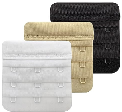 Tamlien Bra Extender 3 Hooks,Soft and Comfortable Bra Strap Extender