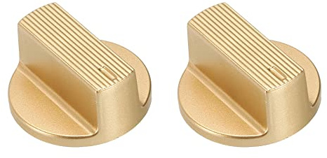 QUARKZMAN Knöpfe Potiknöpfe Potentiometer Drehknopf ABS Gitarre Knöpfe | E-Gitarre Leistung Verstärker Stereoanlagen Bass 180° Griff Typ Knopf Gold 2Stk
