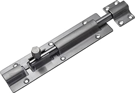 Euro Tische Edelstahl Türriegel, Riegelschloss für Türen und Tore Sicherheit, Schwer Belastbar Torriegel für Haus, Hof und Garten (14.5 cm)