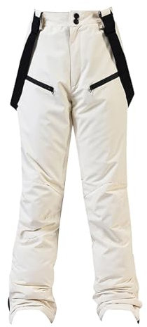 Damen wasserdichte, Winter Skihose mit Verstellbaren Trägern Overall Winddichte Schneehose Frauen Softshellhose Outdoor Warme Skihose Winterhose Thermohose Snowboardhose Wanderhose