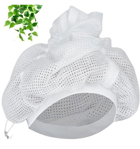 Wanfoou Bonnet en maille réglable pour sécher les cheveux bouclés avec cordon de serrage, cheveux bouclés, bonnet en maille réglable avec cordon de serrage