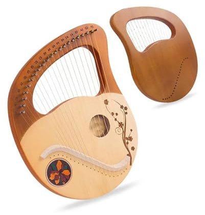 harfe instrument Harfe Aus Mahagoni 21 Metallsaiten Tragbar Aus Massivholz Geschenk Für Musikliebhaber Anfänger Und Erwachsene