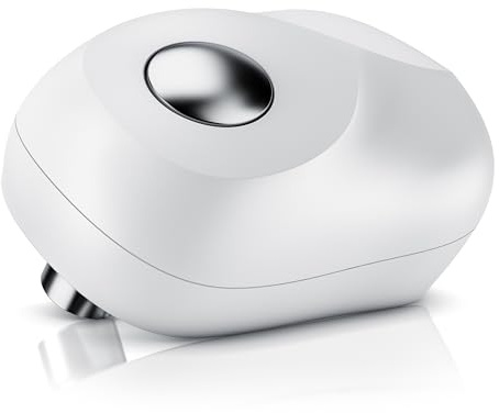 Arendo - Elektrischer Dosenöffner One Touch - mit automatischer 360° Drehung - Öffnung ohne scharfe Kanten - für alle Dosengrößen - Automatikstopp - Büchsenöffner für Senioren und Kinder - weiß