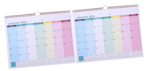 VILLCASE 2stücke Multifunktionaler Wandkalender Für Büro Monatsplaner Terminorganisation Und Zeitplanung Für Lehrer Studenten Und Berufstätige