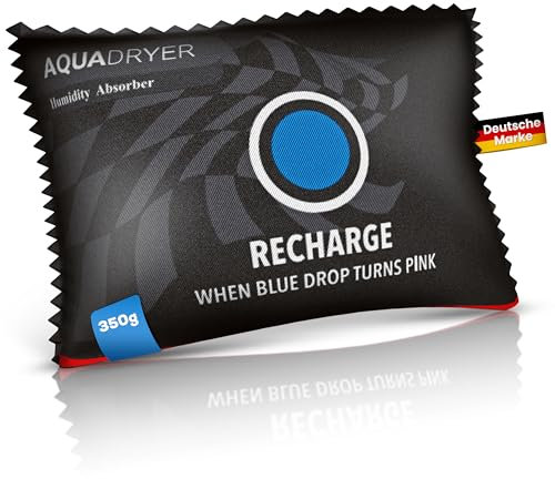 Smart-Planet® Cuscino deumidificatore per auto, 350 g, riutilizzabile per interni, con indicatore di umidità contro vetri e odori sgradevoli