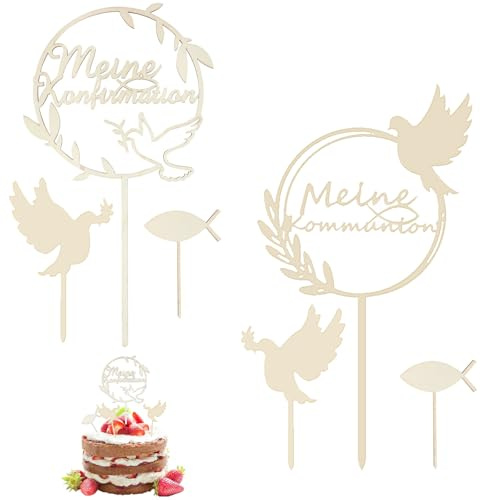 Cake Decoration Communion, Cake Topper First Communion Cake Decoration Wood, My Confirmation Cake Decoration, Magical Christening Cake Decoration - Cake Decoration Christening Boy & Girl, Cake Topper